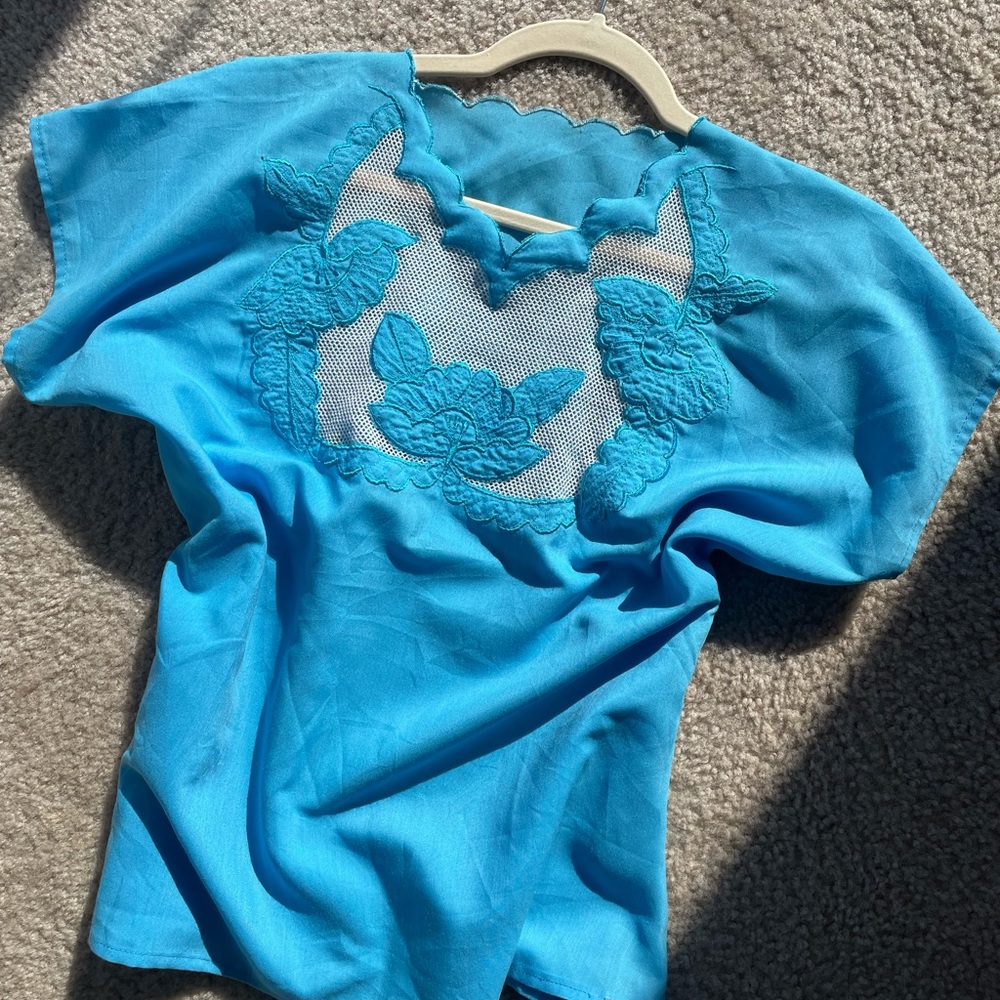 vintage cottagecore rose lace top